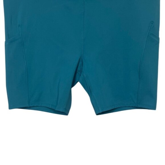 All In Motion High Waisted Biker Shorts Womens 2X New Turquoise Athletic - Picture 4 of 8